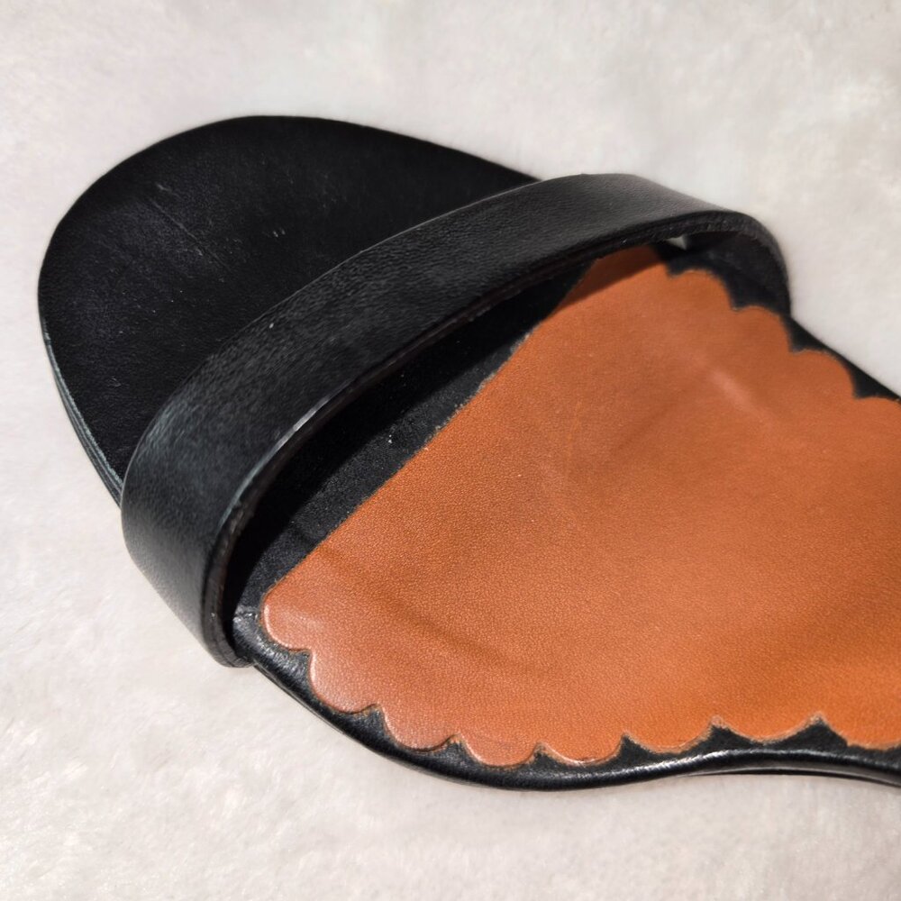 Mulberry Leather Sandals black, Size EU 37.5, made in Italy - Picture 7 of 12